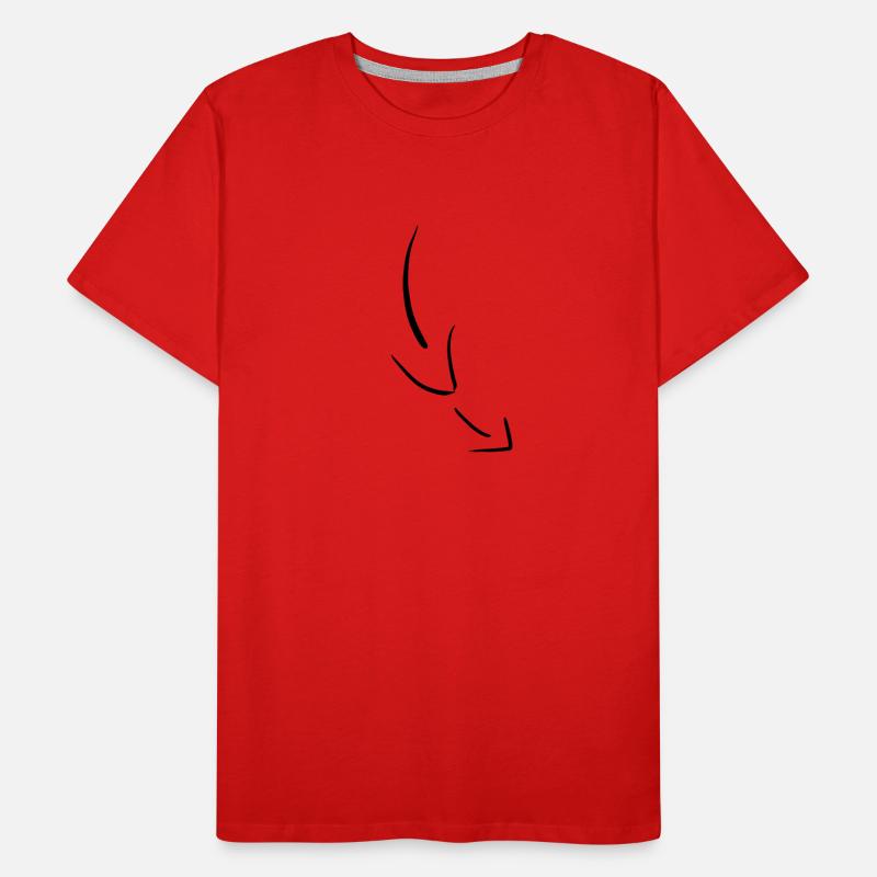 flèches du bas flèche pointent direction T-shirt bio Premium Homme