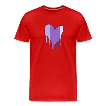 symbol heart love arrow purple - Men's Premium Organic T-Shirt - red - Front - Damien (186cm)