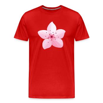 Blume Sakura Japan Frühling - Männer Premium Bio T-Shirt - Rot - Vorne - Damien (186cm)