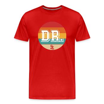 Doctor - Men's Premium Organic T-Shirt - red - Front - Damien (186cm)