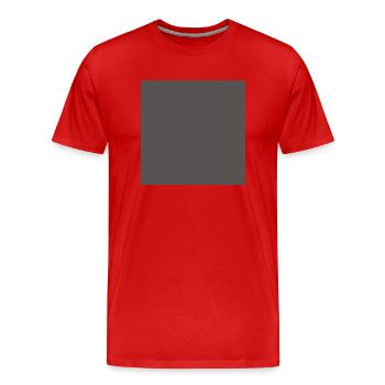 Square Gray Charcoal Color Background 25 x 25 - Men's Premium Organic T-Shirt - red - Front - Damien (186cm)
