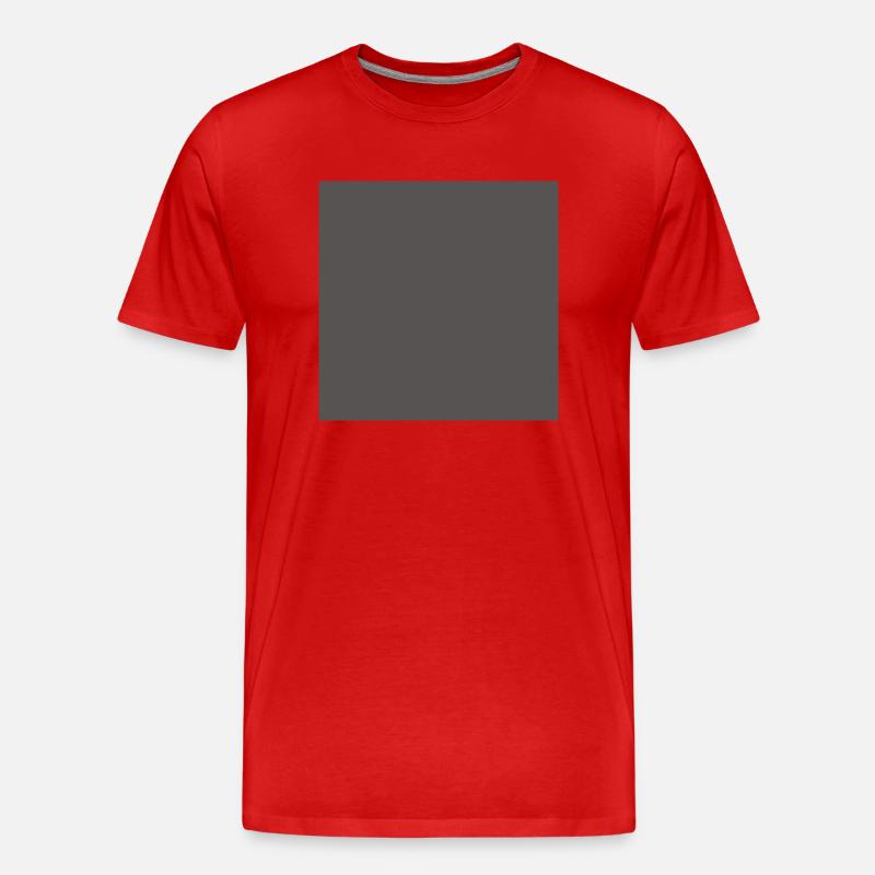 Quadrat grau anthrazit Farbe Hintergrund 25 x 25 - Männer Premium Bio T-Shirt - Rot