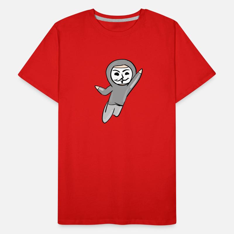 anonym anonymous hacker maske hacken programmierer Männer Premium Bio T-Shirt