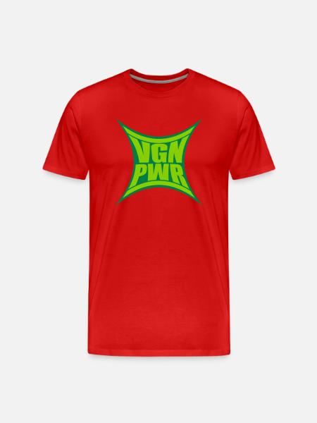 Design VGN PWR - Men's Premium Organic T-Shirt - red