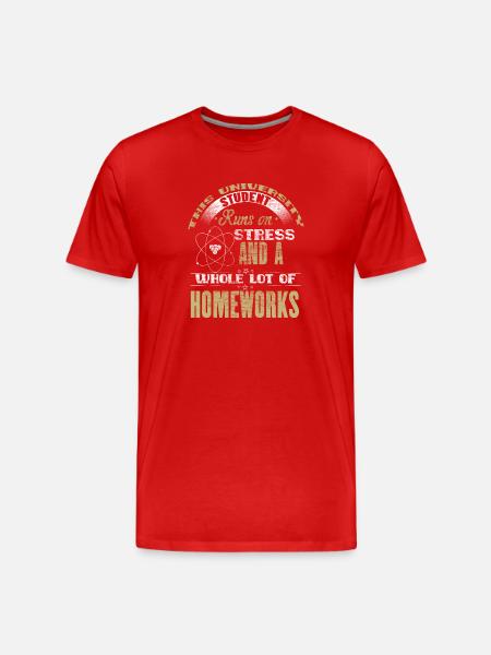 Universität Uni University - Men's Premium Organic T-Shirt - red
