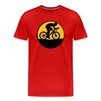 Motard de lune de nuit - T-shirt bio Premium Homme - rouge - Devant - Damien (186cm)