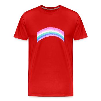symbole arc-en-ciel couleurs rose - T-shirt bio Premium Homme - rouge - Devant - Damien (186cm)