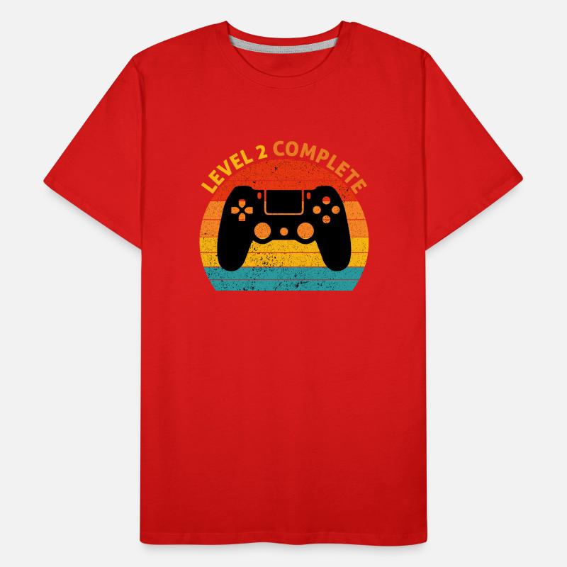 2. Hochzeitstag - Full Level 2 Männer Premium Bio T-Shirt