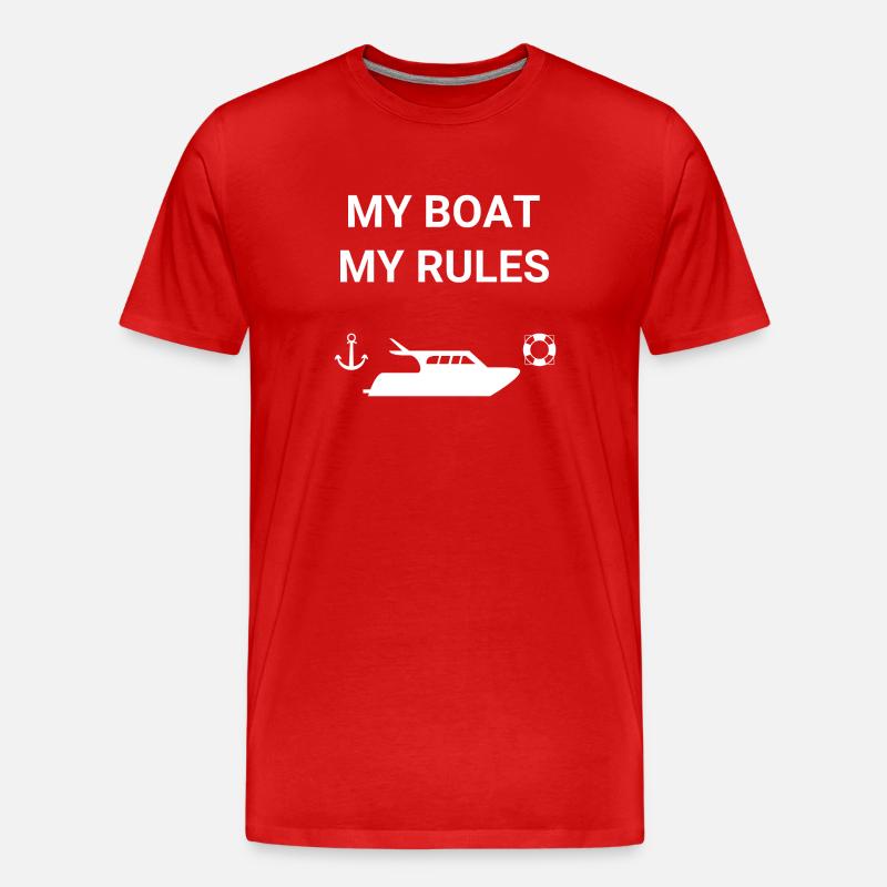 Boot - Männer Premium Bio T-Shirt - Rot