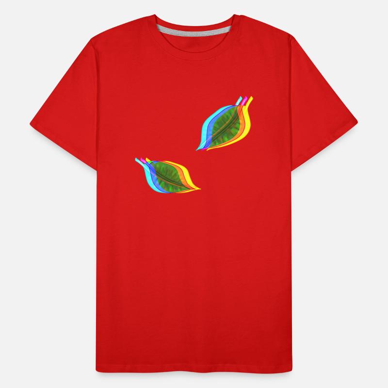 effet feuille 3D T-shirt bio Premium Homme