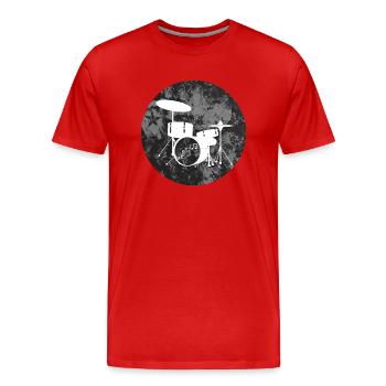 Schlagzeug - Männer Premium Bio T-Shirt - Rot - Vorne - Damien (186cm)
