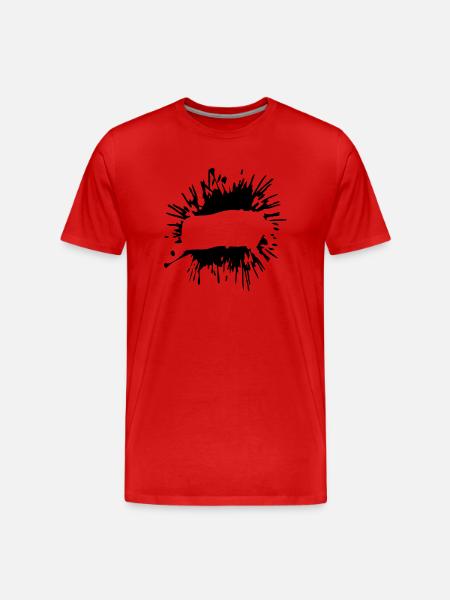 Insert text blobs - Men's Premium Organic T-Shirt - red