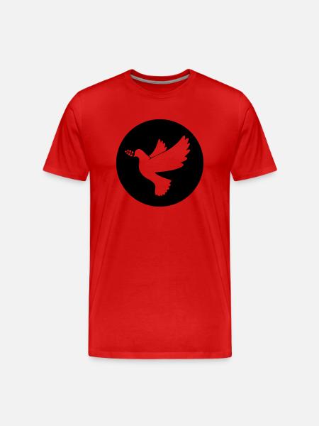 Friedenstaube - Männer Premium Bio T-Shirt - Rot