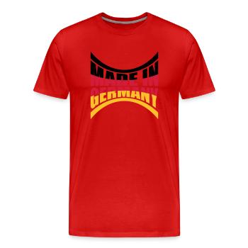 Fabriqué en Allemagne - T-shirt bio Premium Homme - rouge - Devant - Damien (186cm)