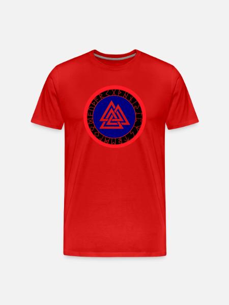 Viking Compass Wotan - Men's Premium Organic T-Shirt - red