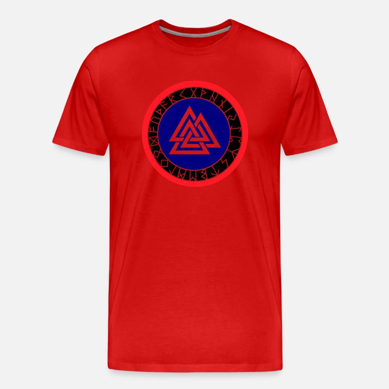 Wikinger Kompass Wotan - Männer Premium Bio T-Shirt - Rot