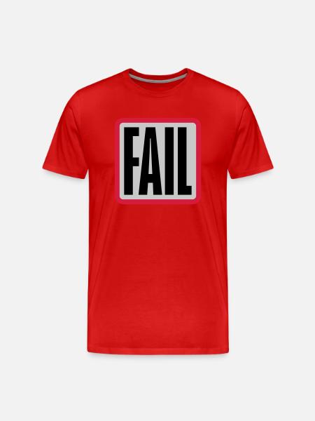 Button Fail Logo - Men's Premium Organic T-Shirt - red