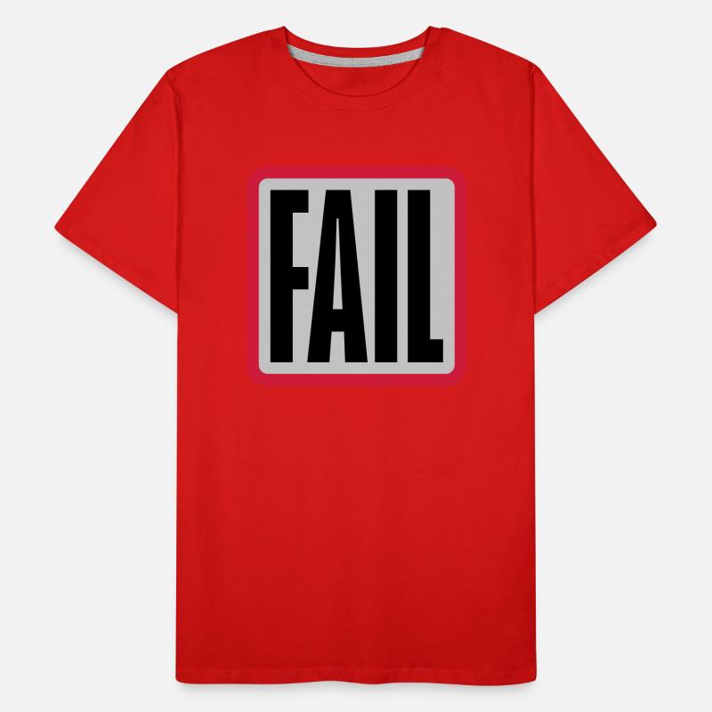 Button Fail Logo Männer Premium Bio T-Shirt