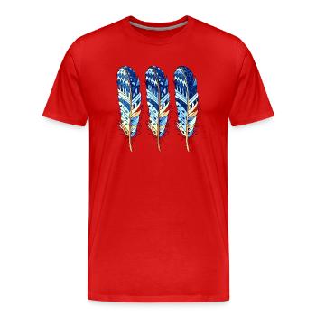 Pen - Men's Premium Organic T-Shirt - red - Front - Damien (186cm)