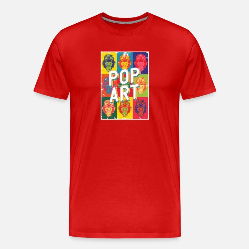 Pop Art - Männer Premium Bio T-Shirt - Rot