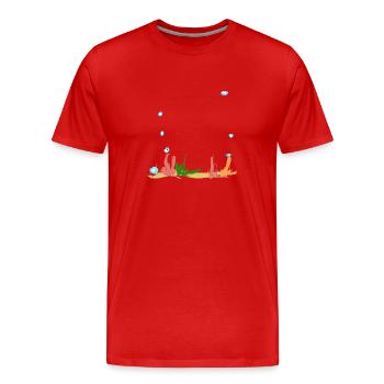 korallen pflanzen unterwasser welt - Männer Premium Bio T-Shirt - Rot - Vorne - Damien (186cm)