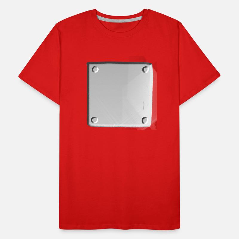 metal surface nail square shape square square Men's Premium Organic T-Shirt