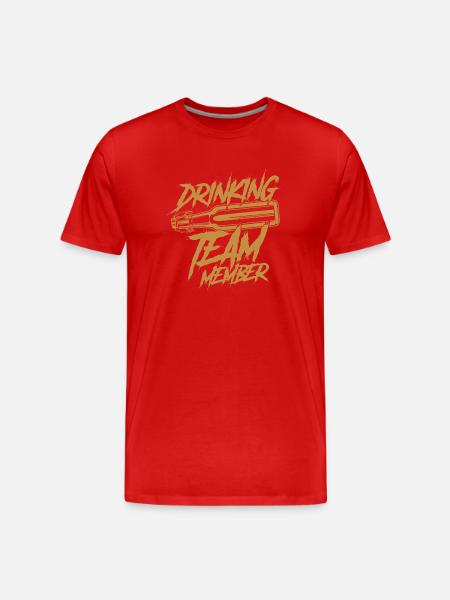 Drinking Team Member Beer Bottle - Men's Premium Organic T-Shirt - red