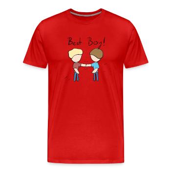 bester Junge Kumpels Freunde Freundschaft - Männer Premium Bio T-Shirt - Rot - Vorne - Damien (186cm)