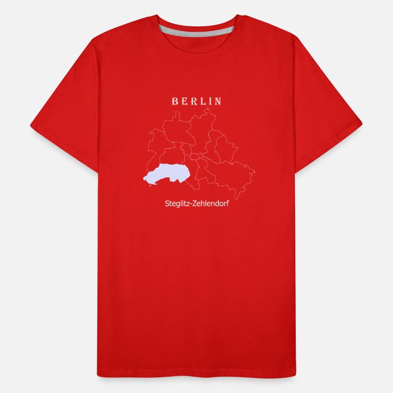 Map Berlin Steglitz Zehlendorf Map Men's Premium Organic T-Shirt