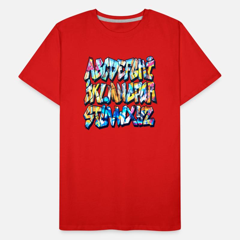 Alphabet graffiti T-shirt bio Premium Homme