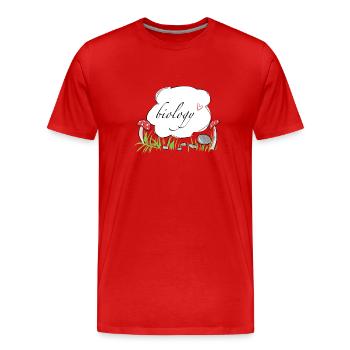 biologie pflanzen naturwissenschaft - Männer Premium Bio T-Shirt - Rot - Vorne - Damien (186cm)
