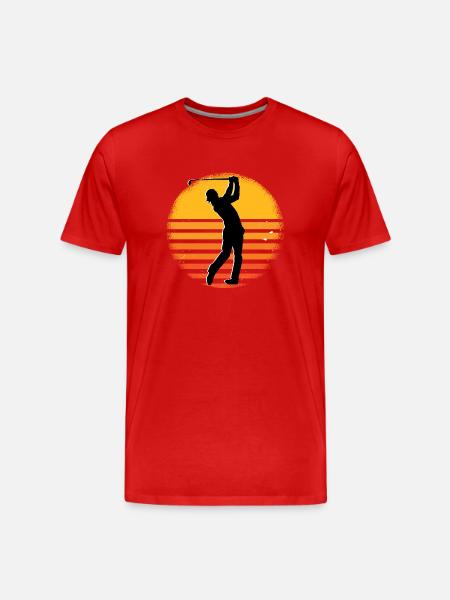 Golfer - Men's Premium Organic T-Shirt - red