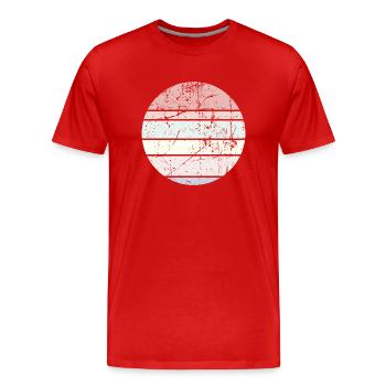 Background Pastel Circle - Men's Premium Organic T-Shirt - red - Front - Damien (186cm)