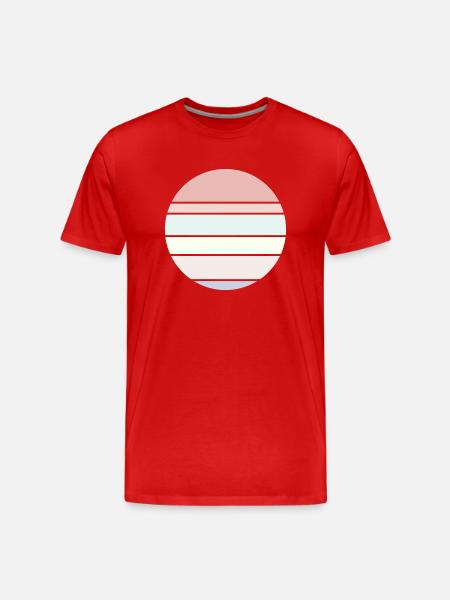 Background Pastel Circle - Men's Premium Organic T-Shirt - red