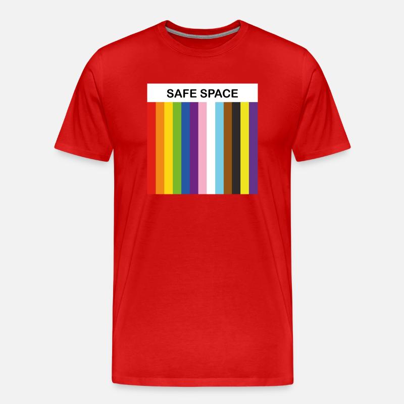 LBGTQIA Safe Space stolzer Verbündeter - Männer Premium Bio T-Shirt - Rot