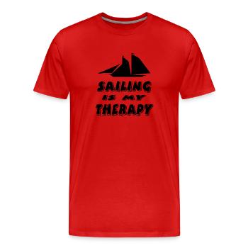 Sail - Men's Premium Organic T-Shirt - red - Front - Damien (186cm)