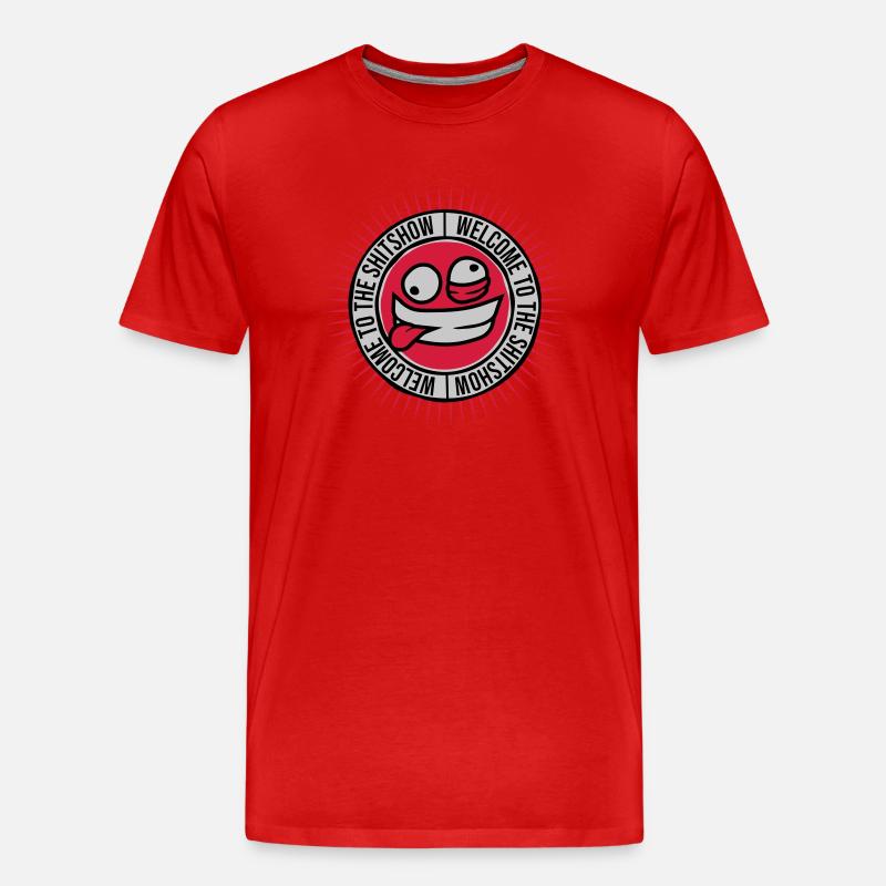 Gesicht Welcome Shitshow - Männer Premium Bio T-Shirt - Rot