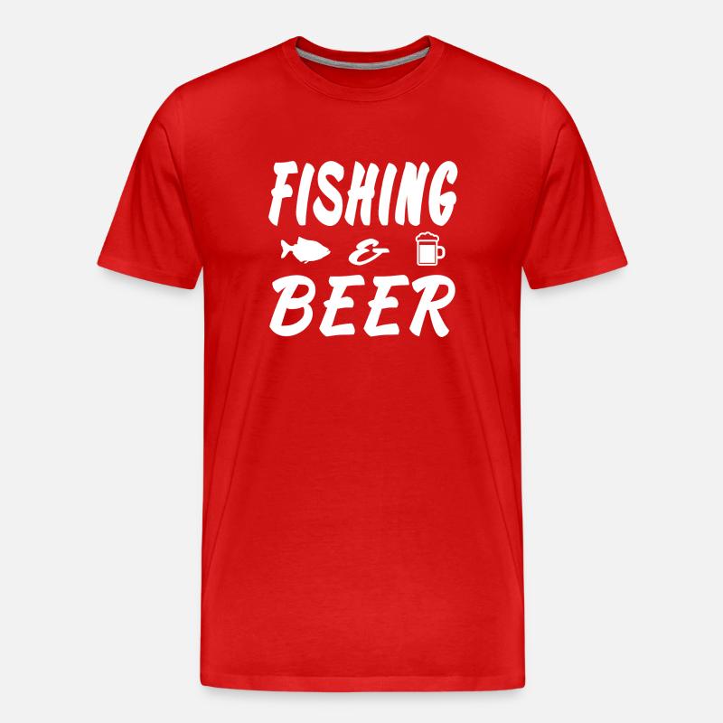 Angeln - Männer Premium Bio T-Shirt - Rot