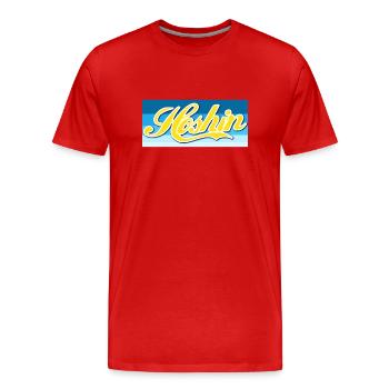 Hoshin Compass Stylish Gift - Retro Design - Männer Premium Bio T-Shirt - Rot - Vorne - Damien (186cm)