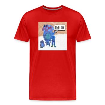 Animaux de conte de fées - T-shirt bio Premium Homme - rouge - Devant - Damien (186cm)
