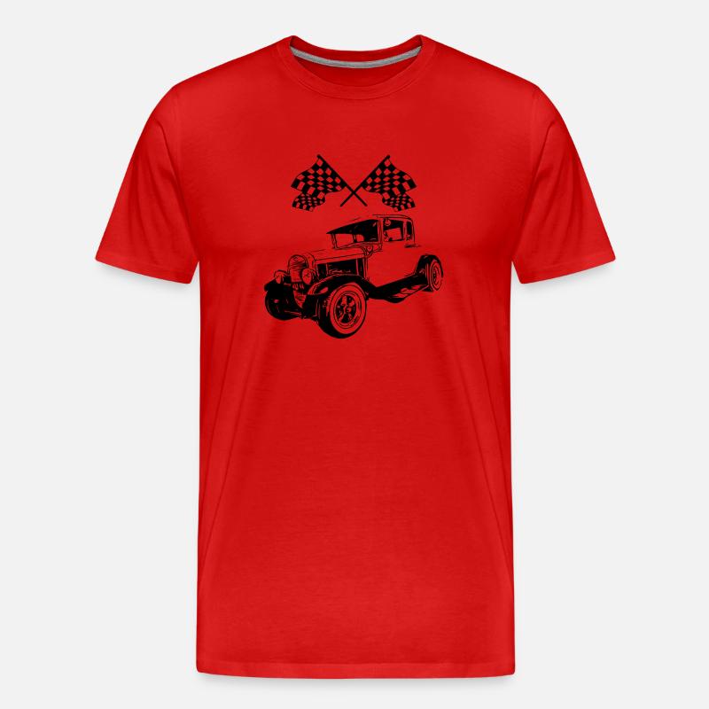 Auto - Männer Premium Bio T-Shirt - Rot