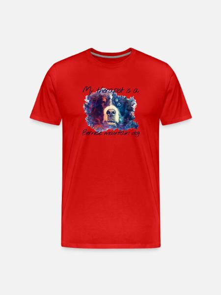 Berner Sennenhund - Männer Premium Bio T-Shirt - Rot