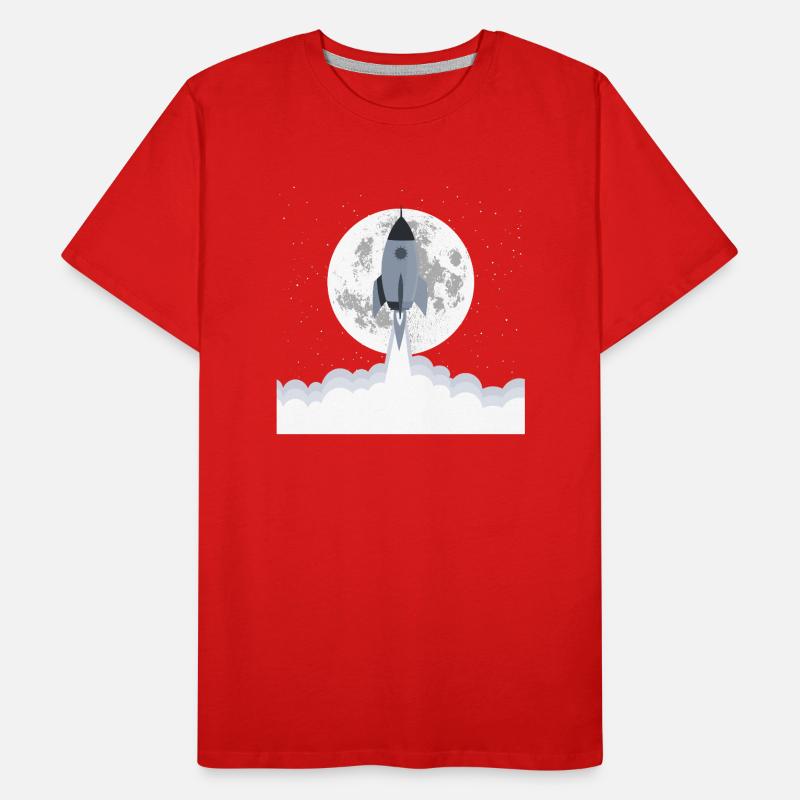 Grey rocket lift off Men's Premium Organic T-Shirt