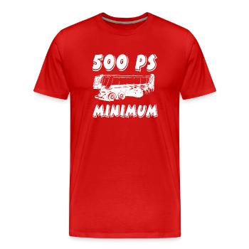 Truck - Männer Premium Bio T-Shirt - Rot - Vorne - Damien (186cm)