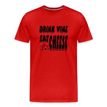 Wine - Men's Premium Organic T-Shirt - red - Front - Damien (186cm)