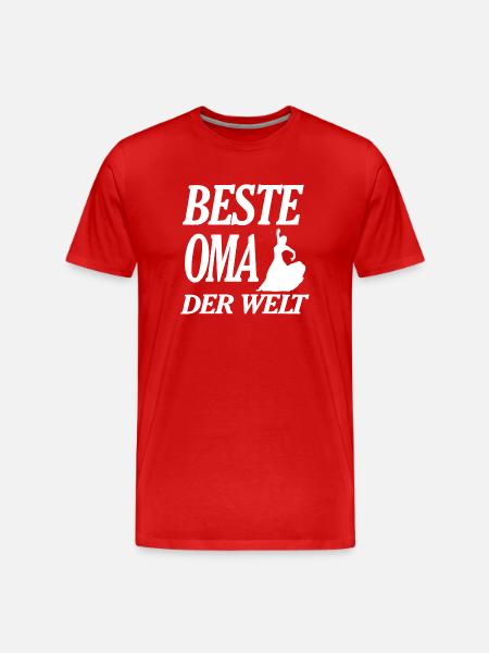 Oma - Männer Premium Bio T-Shirt - Rot