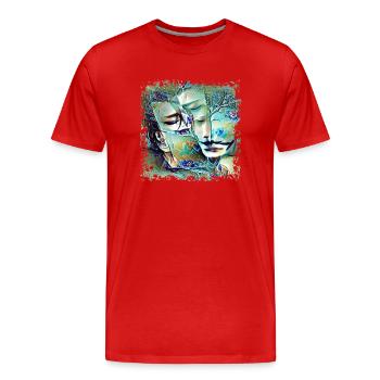 Toujours dormir l’amour - T-shirt bio Premium Homme - rouge - Devant - Damien (186cm)