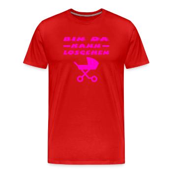 Baby - Männer Premium Bio T-Shirt - Rot - Vorne - Damien (186cm)
