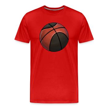Basketball Sticker Basketbälle Liebhaber - Männer Premium Bio T-Shirt - Rot - Vorne - Damien (186cm)