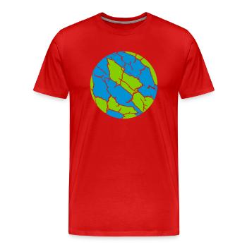 Colorful Ball Cracks Pattern - Men's Premium Organic T-Shirt - red - Front - Damien (186cm)